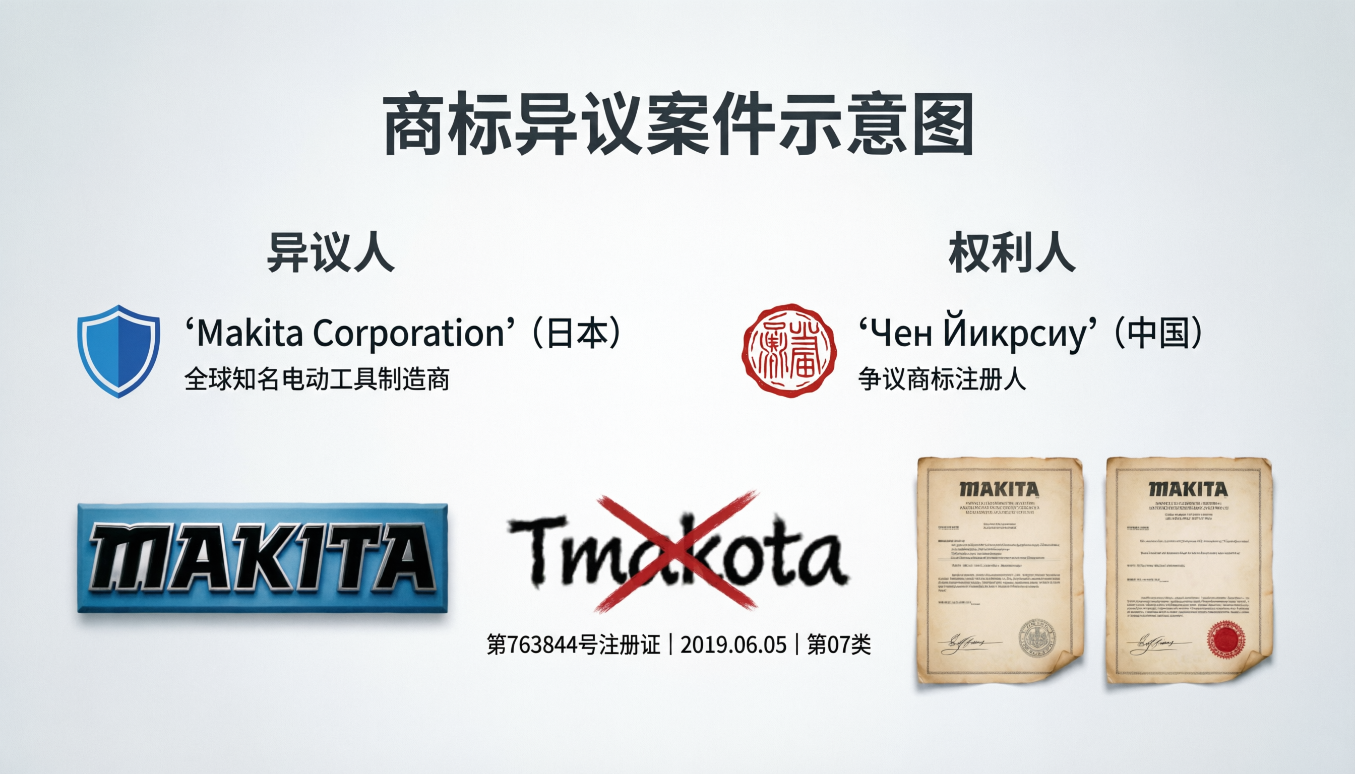 Makita vs Tmakota trademark invalidation Russia Rospatent